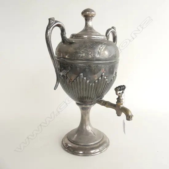 ANTIQUE SILVER PLATE SAMOVAR H.360mm