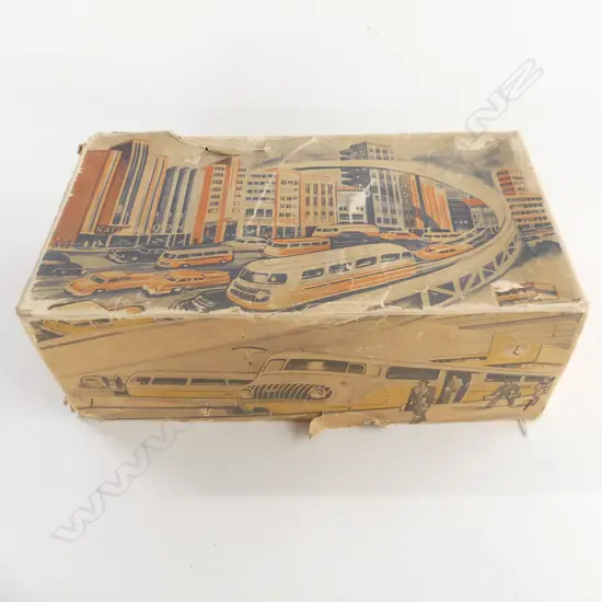 BOXED TIN TOY  MONO RAIL N274 MARKE TOY 2 CARS 20940