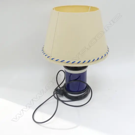 LAMP w. BLUE CERAMIC BASE H.440mm