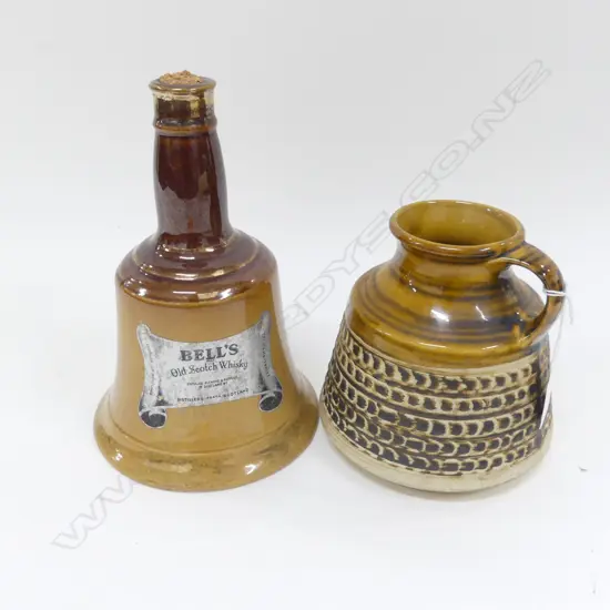 WEST GERMAN CERAMIC VASE + BELLS SCOTCH WHISKY BELL H.230mm