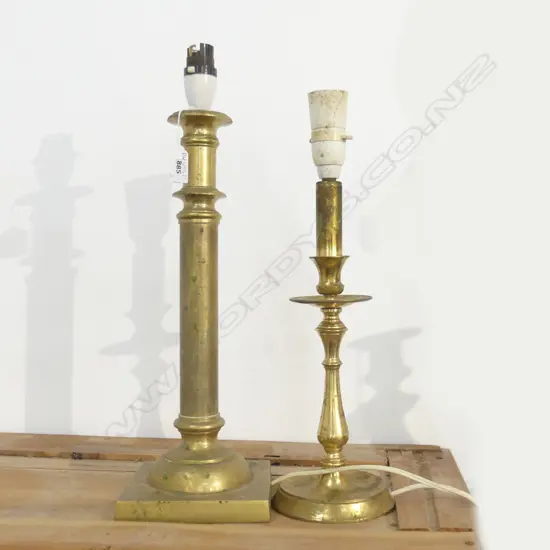 2 BRASS LAMPS H.450mm