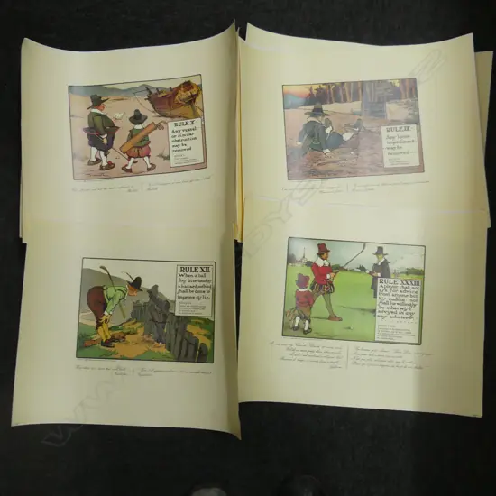 22 NOVELTY CROMBIE GOLF PRINTS