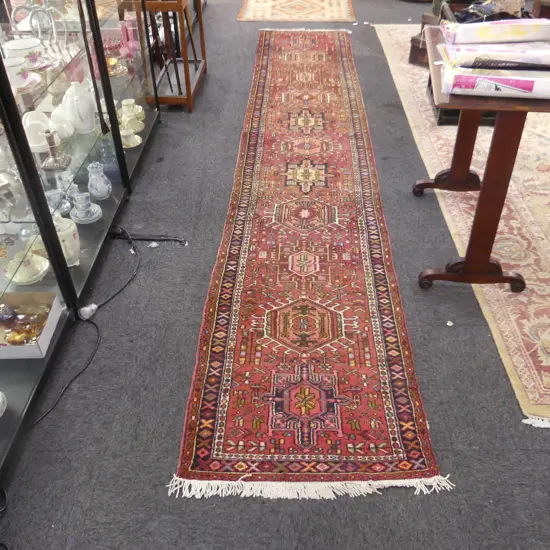 HAND KNOTTED WOOL PILE RUNNER 3900x710mm