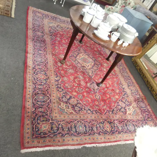 LARGE HAND KNOTTED WOOL PILE RUG 2950x1990mm