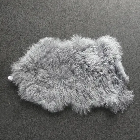 GREY LAMB HIDE RUG 950x600mm