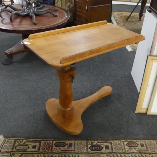 EDWARDIAN KAURI TELESCOPIC READING TABLE 840x410x730mm