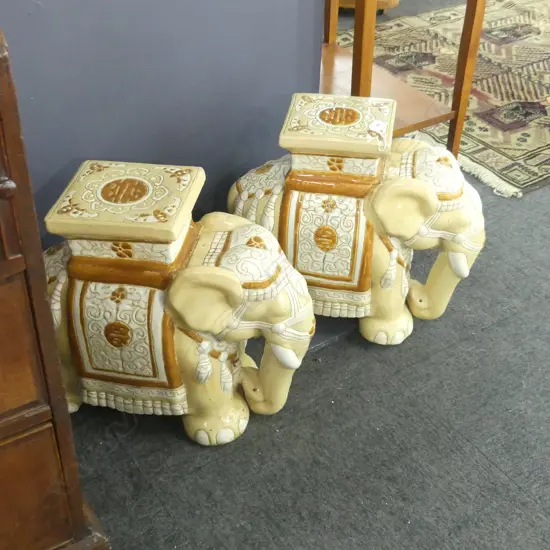 PR CERAMIC ELEPHANT STOOLS H.440mm