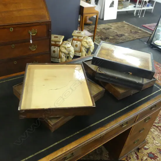 5 VINTAGE GLAZED DISPLAY CASES 415x370mm