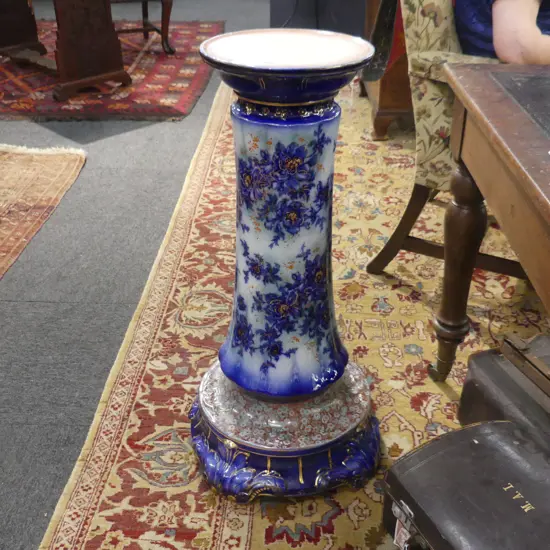 EARLY 20thC CERAMIC PLANT STAND H.830mm FAULTS