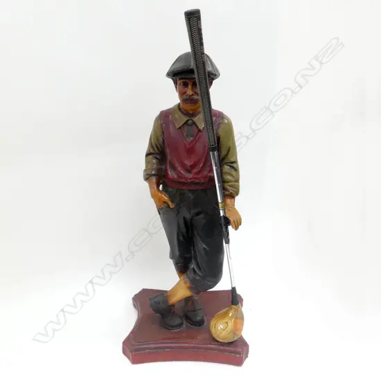 RESIN VINTAGE STYLE GOLFER H.700mm