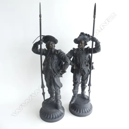 PR VICTORIAN SPELTER SPANISH FIGURES H.780mm