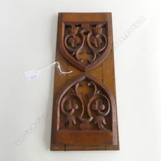 VINTAGE CARVED WOODEN FOLDING BOOK STAND L. 355MM
