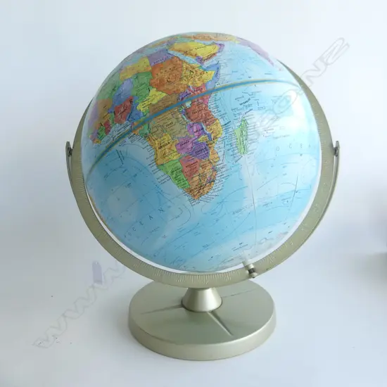 LARGE WORLD GLOBE ON STAND APPROX H. 450MM