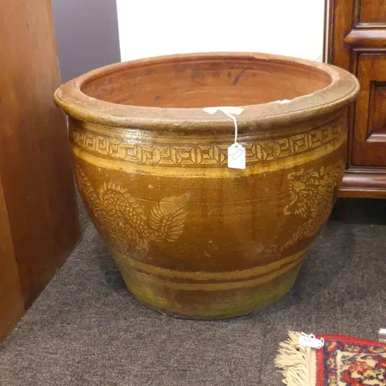 LARGE DRAGON POT - 3 DRAIN HOLES TO BASE 510mm dia H.390mm