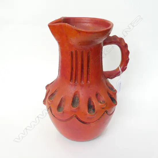RETRO RED CERAMIC JUG H.295mm - GERMAN?