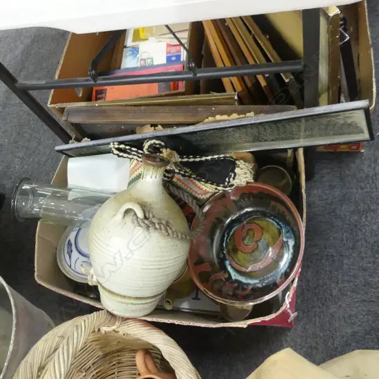 BOX LOT ASST.; POTTERY ETC