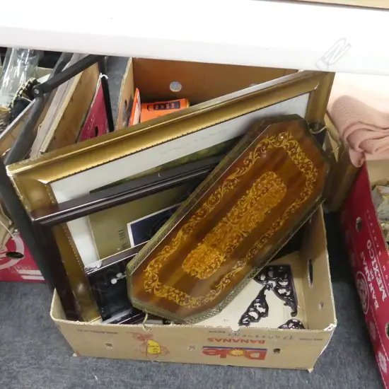 BOX LOT ASST. ARTWORKS & TRAY