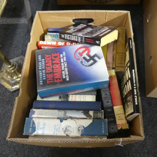 BOX OF BOOKS WWII D. DAY + NAVAL