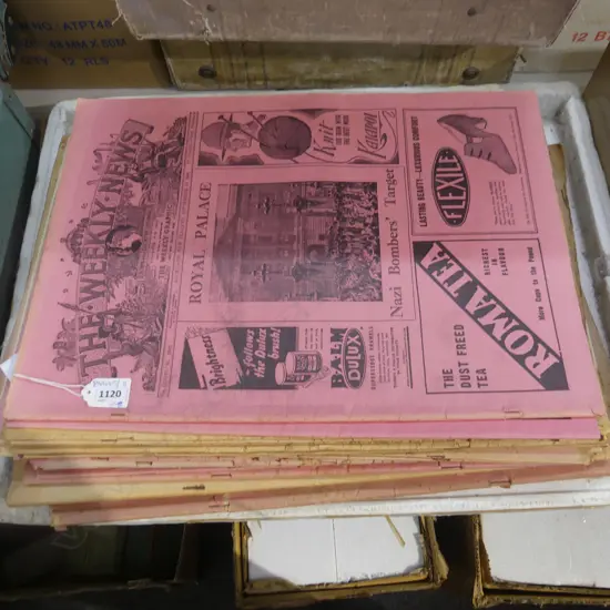 25 COPIES OF WEEKLY NEWS WWI & EARLIER