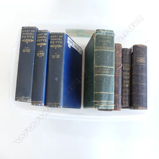 7 BOOKS; DIARY OF SAMUEL PEPYS MA.FRS; CLERK OF THE ACTS & SECRETARY TO THE ADMIRALTY VOLS 1-VIII