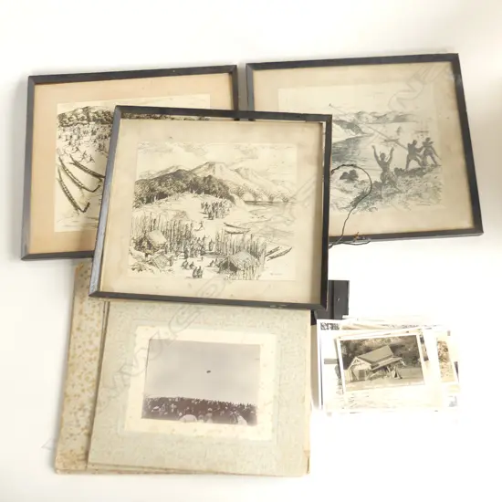 3 P MCKINTYRE PRINTS & COLLECTION BLACK & WHITE PHOTOS SOME WW2