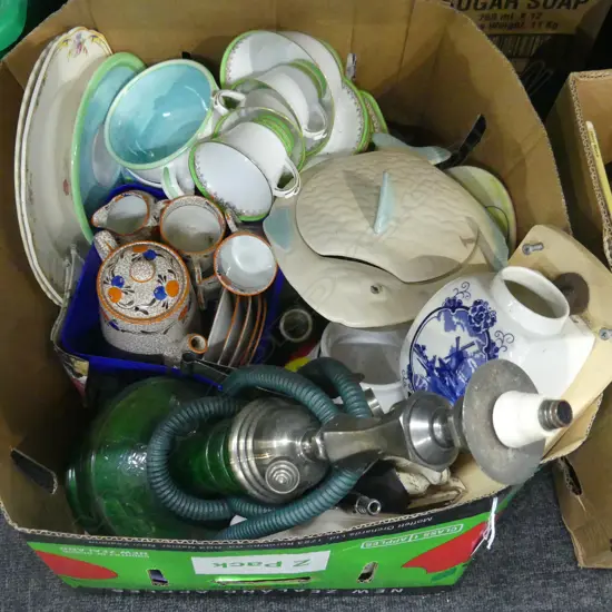 BOX LOT ASST. CHINA INLC. SHISHA PIPE ETC