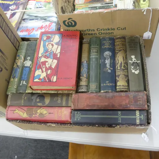 BOX LOT EARLY 20thC BOYS ADVENTURE NOVELS