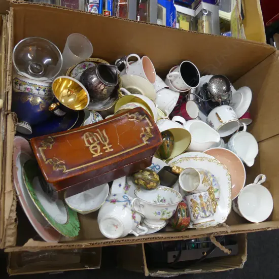 BOX LOT ASST. CHINA; TEA C/S ETC