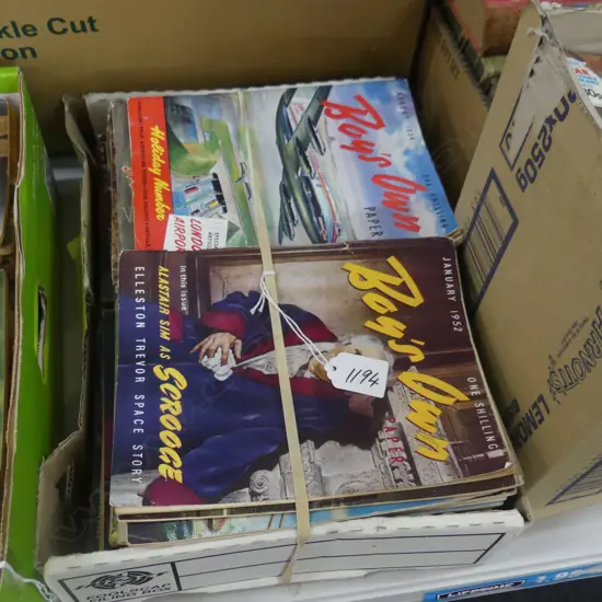 BOX LOT 1950s BOYS OWN MAGAZINES