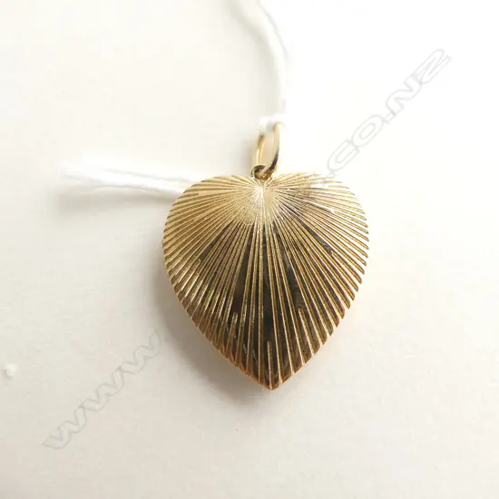 9CT YELLOW GOLD HEART PENDANT3.4GMS