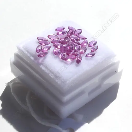 NAVETTE CUT RUBIES, 3CT