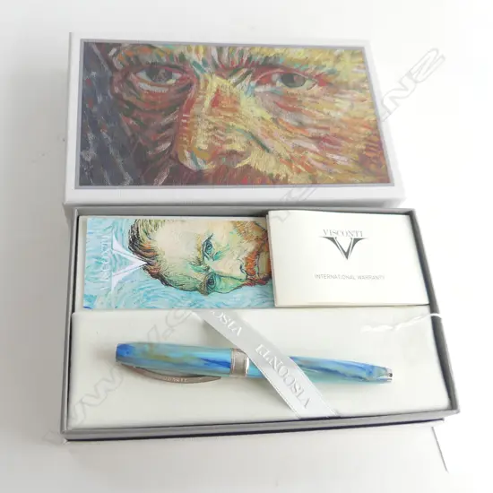 VISCONTI VAN GOGH PORTRAIT BLUE FOUNTAIN PEN, IN ORIGINAL BOX