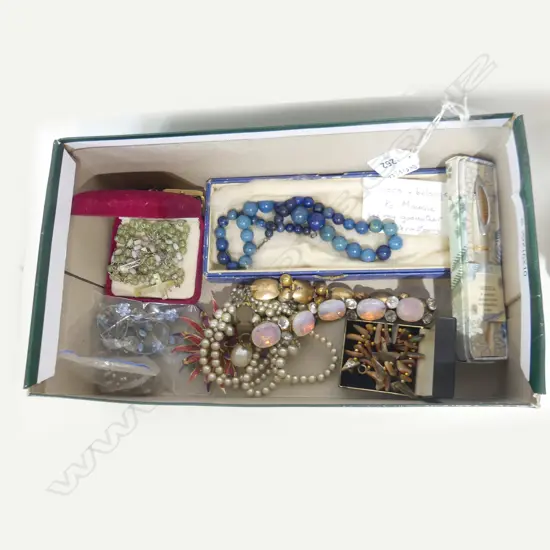 SHOE BOX MIXED COSTUME JEWLERY