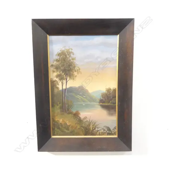 PAUL WREN  'LAKE ATA' OIL ON BOARD, SIGNED 440 X 280MM