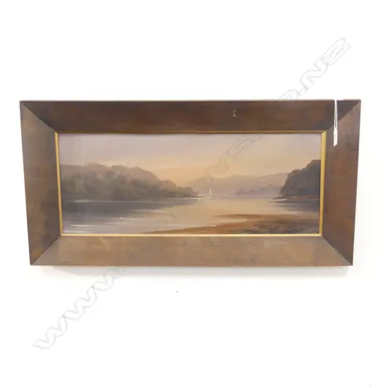 PAUL O'BRIEN 'PELOROUS SOUND' OIL ON BOARD, C1912' SIGNED  590 X 225MM