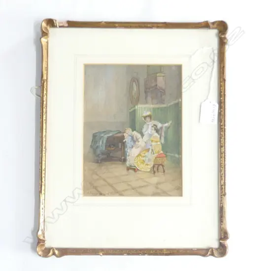 PASCUTTI, J. (Italy), Awaiting Their Call, W/C, signed & dated 1930,190mm x 140mm