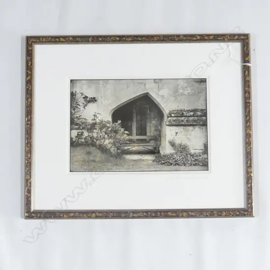 STEVENS, Bede (NZ), Church Window with Flowers, Photograph, signed, 200mm x 300mm
