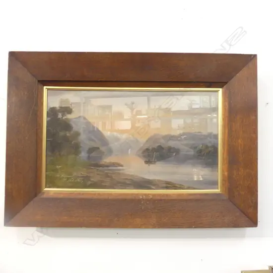 PAUL WREN ' LAKE MANAPOURI' WATER COLOUR, SIGNED, 600 X 340MM