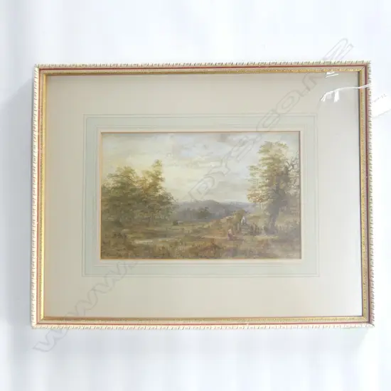 CARTER, E.F. (UK 19thC), Children at Farm Gate, Oil on board, signed, 160mm x 250mm