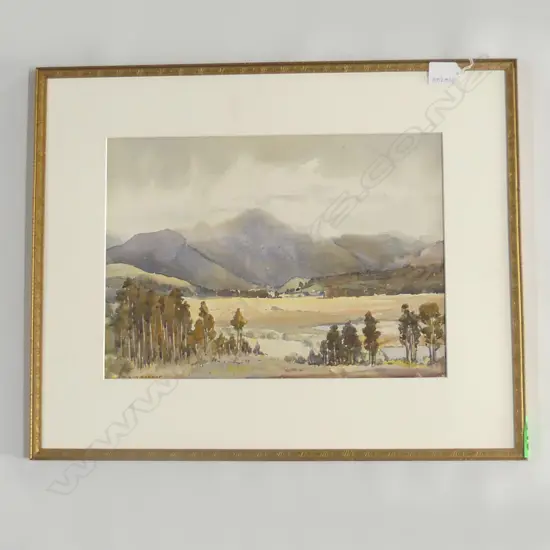 WAUCHOP, William Simon (NZ 1889-1971), Landscape with Hills, W/C, signed, 260mm x 370mm