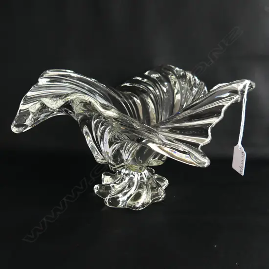 LGE CLEAR ART GLASS FLUTED COMPORT H.290mm dia