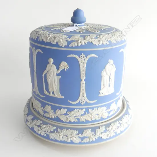 DUDSON CHEESE DOME & PLATE c.1840 275mm dia H.250mm 