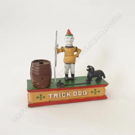 MECHANICAL BANK "TRICK DOG" 20CMX7CMX17CM