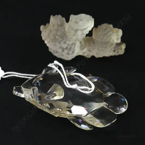 SWAROVSKI CRYSTAL FISH ON CORAL (A/F) IN ORIGINAL BOX