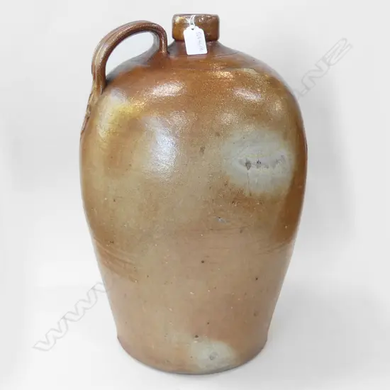 LARGE SALT GLAZED HANDLED JUG