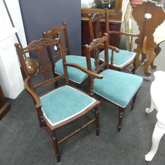 4 EDWARDIAN CHAIRS