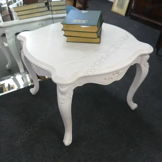 FRENCH PROVENCIAL SIDE TABLE 77CMX77CMX55CM