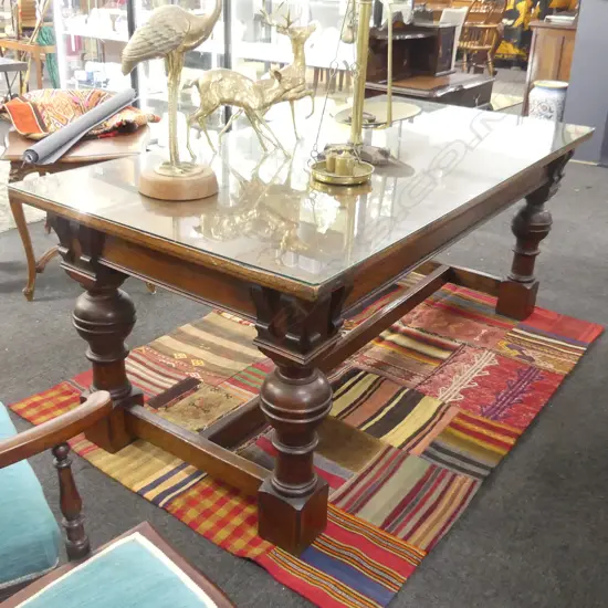 IRISH OAK REFECTORY DINING TABLE 1840 X 920 X 760mm