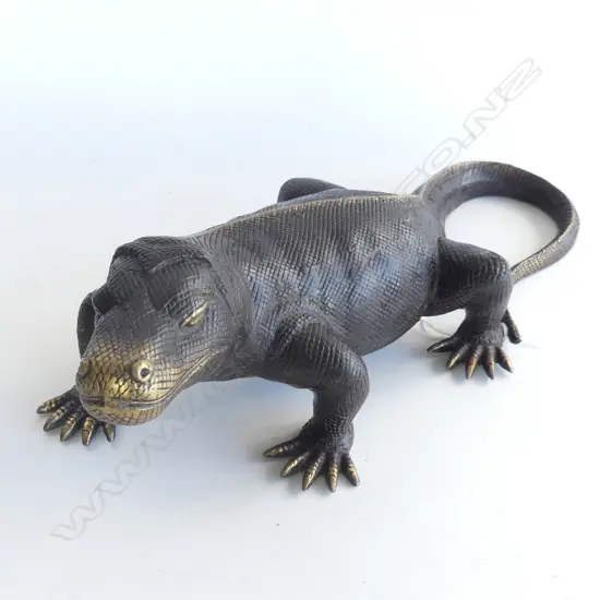 BRONZE KOMODO DRAGON L. 420MM