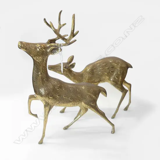 BRASS DEER & STAG  H. 430  X H 300MM